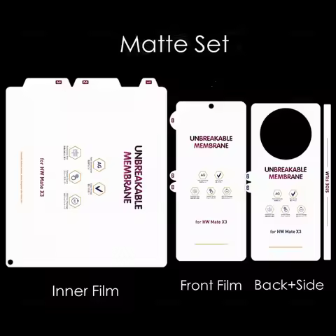 4 IN 1 Soft Frosted Matte Hydrogel Film For Huawei Mate X2 X3 X5 X XS 2 3 5 XS2 Front Back HD Transp