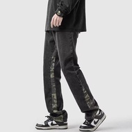 y2k jeans baggy jeans men y2k American High Street Men's Fall Camo Washed Jeans - Straight Leg Loose
