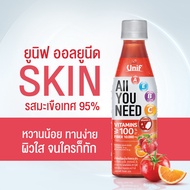 [6 ขวด] Unif All You Need ยูนิฟออลยูนีดน้ำผักผลไม้ขนาด 300มล. มีรสชาติให้เลือก 3 รส น้ำมะเขือเทศรวม/