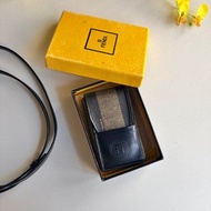 中古正品 Fendi 芬迪 真皮收納盒 短夾 卡片套 香煙盒 小錢包