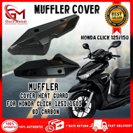HEAT GUARD - Honda Click 125i / Click 150i (Muffler Cover Carbon) -Glossy Carbon For Click Game Chan