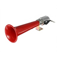 Extremely Loud Car Air Horn 180DB Electric Single Trumpet Marine Stainless Steel For Boat Truck Lorry Accessories 12V 24V Red