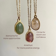 Stone charm necklaces A5188