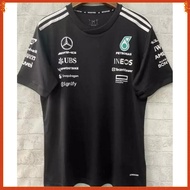 High Quality 2025 Mercedes Benz black round neck Rugby Jerseys Men Short Sleeve Rugby Football Shirt