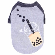 PETSINN T-Shirt- Bubbling Bubble Tea (Grey) (Small) (25cm)