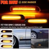 1 Pair Dynamic LED Side Marker Flowing Turn Signal Light Indicator Blinker For BMW E46 Coupe Compact