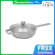 Queen Sense CESSIN 5PLY กระทะสเตนเลส 24 ซม. แบบมลติฟังก์ชัน สำหรับทำอาหารเจ