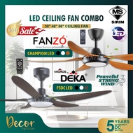 FANZO Fan FANZO Champion LED 56" Champion Baby LED 38" DEKA KRONOS F5DC LED Baby LED 46" Ceiling Fan