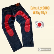 Jeans Original Products Made In Japan EVISU BIG LOGO​ Waist Size Seluar​ 35" -​ 36"