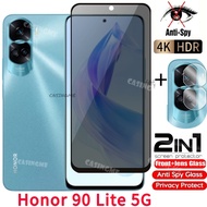 Honor 90 Lite 5G 2023 Private Tempered Glass Anti-Spy Full Cover Screen Protector Anti Peek Privacy 