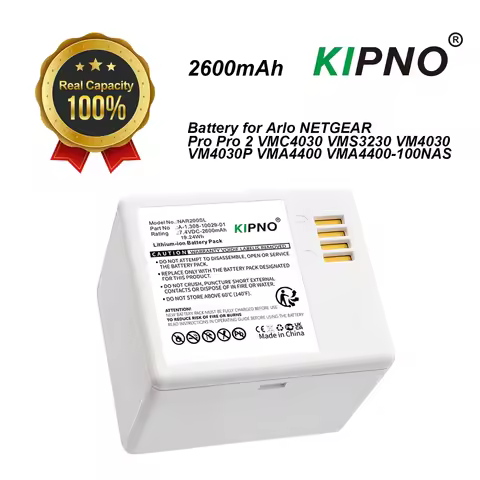 KIPNO Replacement Battery A-1 For ARLO PRO PRO 2 Security Camera VMA4400 VMC4030 VMS4230P NETGEAR Re