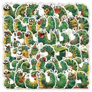 Hungry Caterpillar Stickers Pack of 50 Waterproof Cute Insect Stickers for Water Bottle Laptop Skate