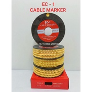 Cable Marker Numbering 0-9 , Symbol + , - / Wire Marker EC-1 (1000pcs)