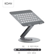 แท่นวางโน๊ตบุ๊ค พร้อมตัวแปลง ADAM elements CASA HUB 360 USB-C 8-in-1 Aluminum Foldable Stand Hub แท่