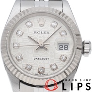 勞力士 Datejust 女士腕錶 79174G(Y) 10P 鑲鑽電腦錶盤 Datejust 女士腕錶 79174G(Y) K18WG/SS 女士腕錶 銀色拋光 2002 年 極佳成色 [二手]