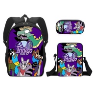 Indigo Park Indigo Park Elementary School Students Printed School Bag Backpack Pencil Case Shoulder 