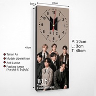 BTS ARMY Wall Clock for Girls' Room Wall Decoration Jam Dinding Jam Dinding Besar Ruang Tamu Jam Din