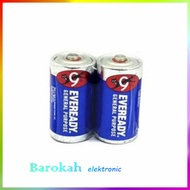Sepasang Baterai Jumbo biru D Size 1.5v Eveready For Old Radio