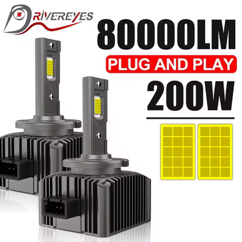 D1S Led Headlight 80000LM D3S Canbus HID D2S D4S D8S 200W Super Bright D1R D2R D3R D4R D2H D1C D Ser