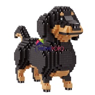 Dachshund Dog Block Diamond Building Blocks Pet Animal Model Mini Bricks Figures Blocks Small Building Block