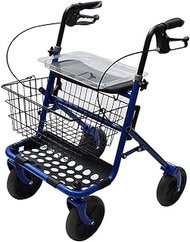 Walkers for seniors Walking Frame, Rollator Handicapped Four Wheel Walker Rollator with Storage Basket and Platform 272 Lb Weight Capacity For Father and Mother,Space Saver rollator walker, Durable Mo