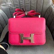 🌈Hermes💗Constance 24💗糖果粉銀扣💗99新🌈Epsom皮🌟Constance24🌟Constance🌟愛馬仕🌟
