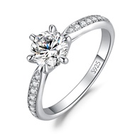 JewelryPalace Moissanite GRA D Color 1ct 1.5ct 2ct 3ct Round S925 Sterling Silver Wedding Engagement