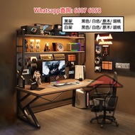 DK37 洞洞板 電競桌+書架 Computer Desk with Bookshelves 闊桌面80-160cm 枱深60cm 枱面高55cm 可放巨芒 雙層置物書架 集書枱/電腦桌/工作枱/辦公