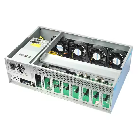 8 GPU RX580 P140 rig frame server chassis 1820 1840 CPU full set Gpu system server chassis