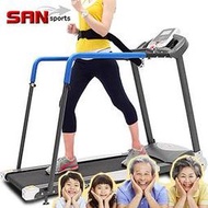 自拍網【SAN SPORTS】守護者3.5HP電動跑步機(安全扶手+低速0.3公里+8組避震墊)C164-340M散步機