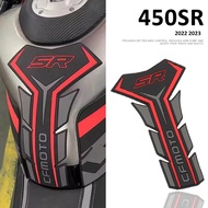 Cyan blue/Red Motorcycle Accessories Tank Pad Protection Stickers For CFMOTO 450SR 450 SR 450sr 450 