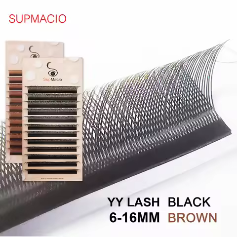 Supmacio YY Lashes Extension 6mm 7mm Y Shape Lashes 2D 0.07 Faux Mink C/D Natural Soft Brazilian Eye