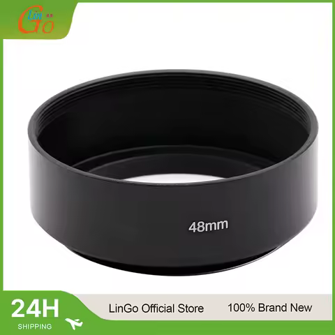 LinGo Camera Standard Metal Lens Hood Shade for Canon QL17 GIII R35 F2.8 R50 Rangefinder 48mm Thread