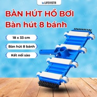 Plastic 8-Wheel Swimming Pool Bottom Suction Table, Swimming Pool Cleaning Suction Table