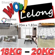 □Tikar Getah 20m x 1.83m (6 kaki) Tebal 0.4mm PVC Vinyl Carpet Flooring Rug Mat Canopy Karpet Velvet Toto Khemah Kanopi
