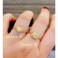 GC7 916 pure gold rhombus budget ring