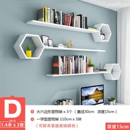 Rak Buku Gantung di Dinding Rak Penyimpanan Dinding Ruang Tamu Ruang Makan Latar Belakang TV Rak Din