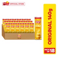 Lays Stax Original Potato Chips 140g - Pack of 18