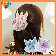 PEAK FRANKINE STORE S195 Frozen Elsa Glitter Wing Clip Frozen Crystal & Sequin Hair Accessories -