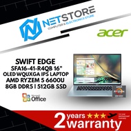 ACER SWIFT EDGE SFA16-41-R4QB 16" OLED WQUXGA IPS LAPTOP - AMD RYZEN 5 6600U | 8GB DDR5 | 512GB SSD NX.KABSM.001
