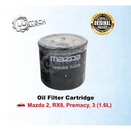 ORIGINAL Mazda 2, 3 (1.6L), RX8, Premacy B6Y1-14-302A Oil Filter Cartridge