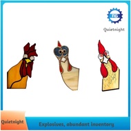 [quietnight.ph] Funny Window Corner Decor - Peeping Rooster, Funny Rooster Stained Bird Window Corne