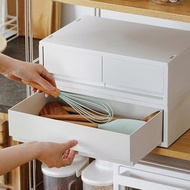 日本霜山 可疊式抽屜收納箱(2小抽+1大抽)