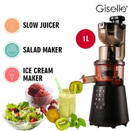 ❒⊙❣Giselle Multifunctional Big Mouth Slow Juicer, Salad Maker, Food Spiralizer, Ice Cream Maker KEA0