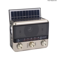 [Xuanye Flagship Store] Multifunctional Solar Radio Retro Full-Band Old-Fashioned Card Radio Cross-B
