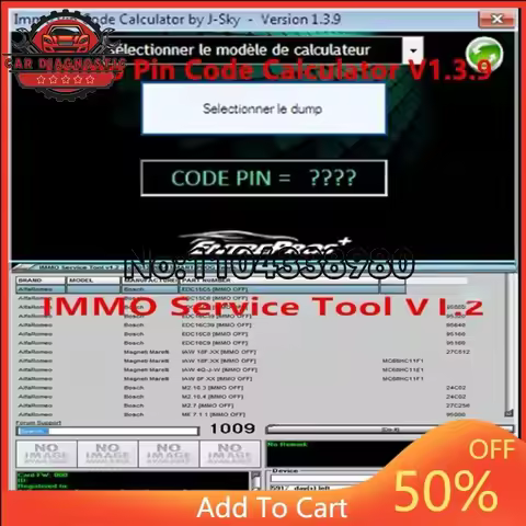 2026 HOT Edc17 IMMO SERVICE TOOL V1.2 PIN Code and Immo off Works+ IMMO Pin Code Calculator V1.3.9 f