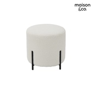 SB Design Square สตูล รุ่น TEASER ผ้าขน สีขาว (42x42x40 ซม.)