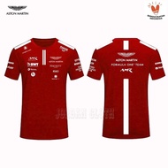 New Summer Aston Martin F1 Team Racing Suit Breathable Quick Drying Printed T-shirt
