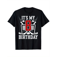 8Th Birthday Ice Hockey Boy 8 Year Old Ice Hockey Player T-Shirt
