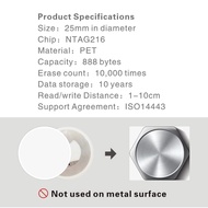 【BAI】-NFC Ntag216 Sticker Ntag216 NFC Tags NFC 216 Tag Ntag216 NFC Cards 13.56Mhz NFC Tag Stickers 8